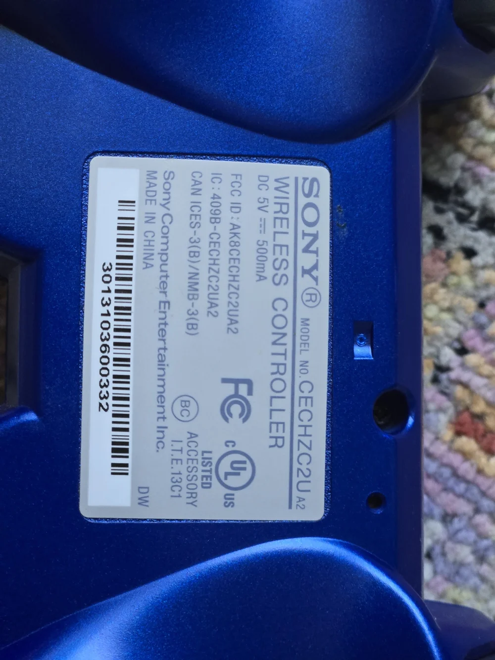Sony Blue Dual Analog Gaming Controller